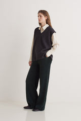 Wide Leg Trousers in Dark Forest