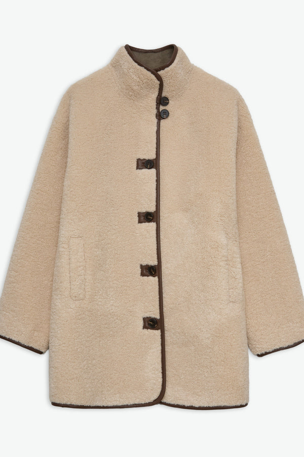 Teddy Coat in Ecru