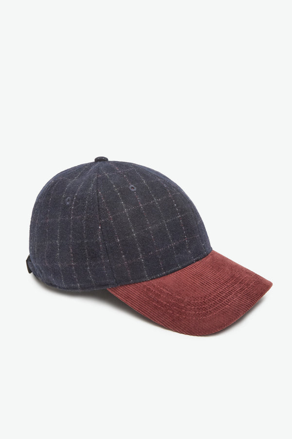 Lee Baseball Hat in Navy Check