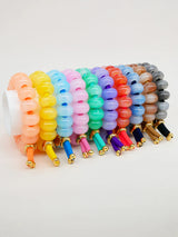 Colorful Donuts Scrunchie Bracelet in Pink