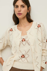 Cara Floral Knit Cardigan