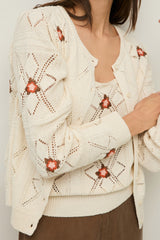 Cara Floral Knit Cardigan