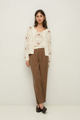 Cara Floral Knit Cardigan