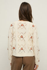 Cara Floral Knit Cardigan
