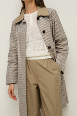 Nina Check Trench Coat