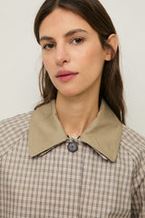 Nina Check Trench Coat