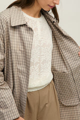 Nina Check Trench Coat
