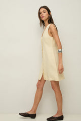 Linen Dress in Ecru