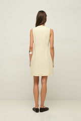 Linen Dress in Ecru