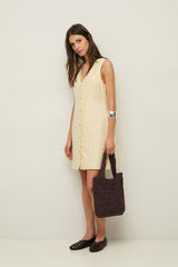 Linen Dress in Ecru