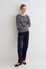 Embroidered Floral Jumper in Grey