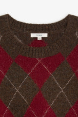 Argyle Crew-Neck Jumper