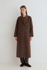 Ryno Wool Coat in Brown