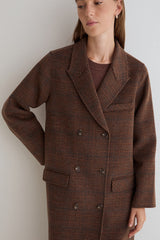 Ryno Wool Coat in Brown
