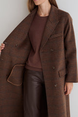 Ryno Wool Coat in Brown