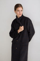 Ryno Wool Coat in Charcoal Grey