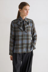 Newport Blouse in Blue Check