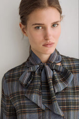 Newport Blouse in Blue Check