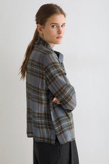 Newport Blouse in Blue Check