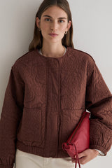Rose Bomber Jacket in Brown