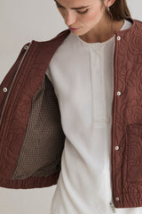 Rose Bomber Jacket in Brown