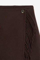 Sully Wool Skirt in Chocolate Brown