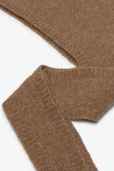 Knit Bonnet Head Scarf in Caramel