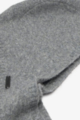 Knit Bonnet Head Scarf in Grey