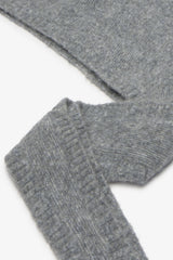 Knit Bonnet Head Scarf in Grey
