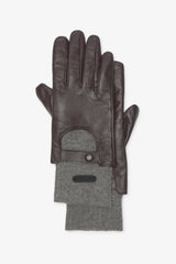 Toby Leather Gloves in Chocolate