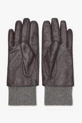 Toby Leather Gloves in Chocolate