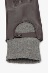 Toby Leather Gloves in Chocolate