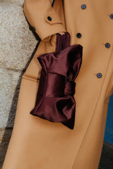 Bow Clutch in Bitter Chocolate
