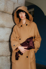 Bow Clutch in Bitter Chocolate