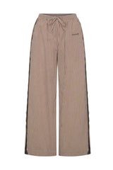 Frieda Lace Striped Trouser in Brown