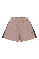Frieda Lace Striped Short in Brown