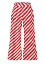 Gingham Crop Flare in Red