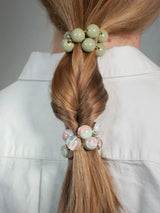 Marble Scrunchie Bracelet in Pink and Green
