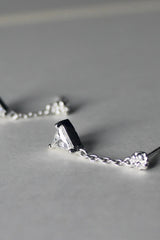 Prism Drop Earrings in Silver