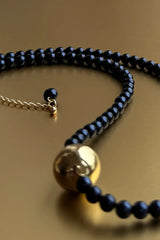 Gilda Deepest Navy Beaded Necklace