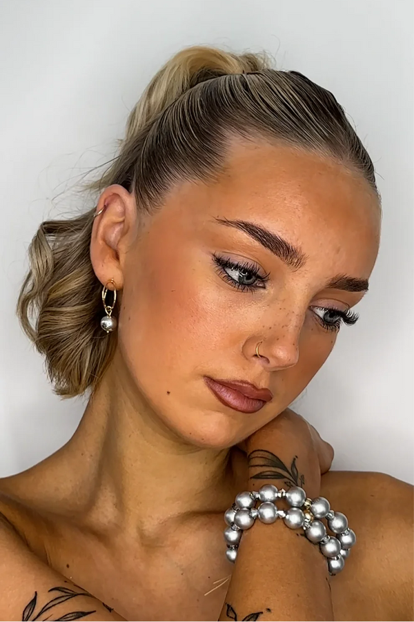Celeste Silver & Gold Hoop Earrings