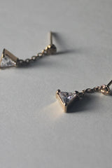 Prism Drop Earrings in Gold