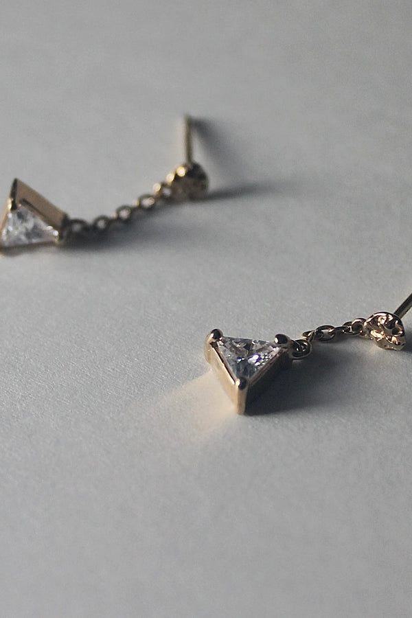 Prism Drop Earrings in Gold