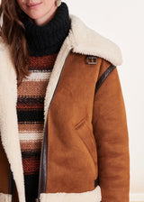 Fur Bomber in Chestnut Brown