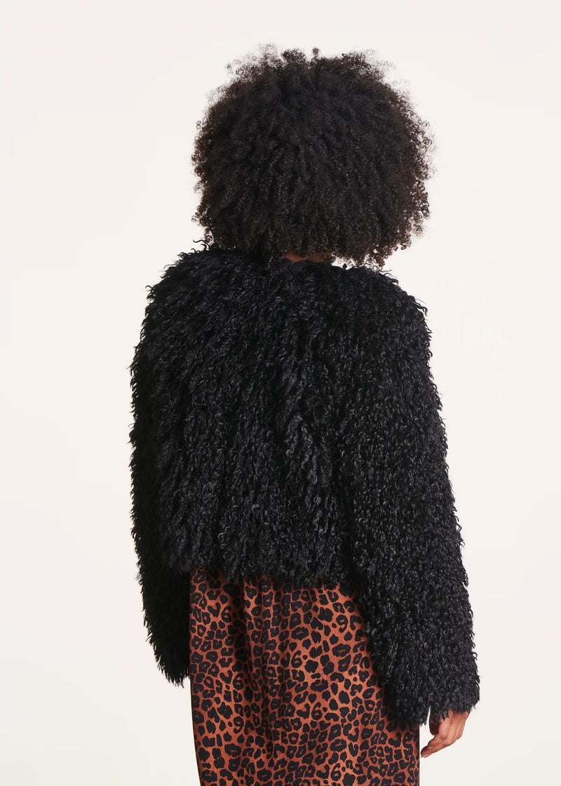 Short Fur Jacket In Black