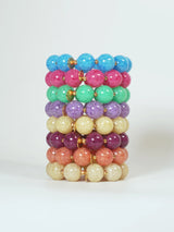 Round Marble Scrunchie Bracelet in Rose