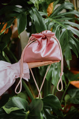 Baby Petal Cinch in Dark Rose Satin