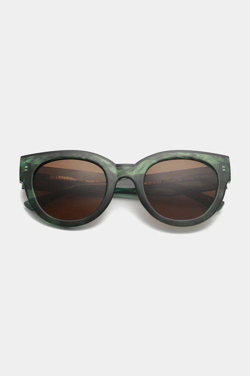 Lilly Sunglasses in Green Marble