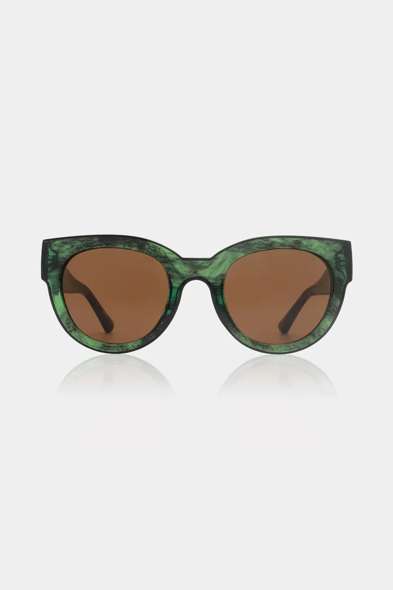 Lilly Sunglasses in Green Marble