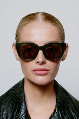 Lilly Sunglasses in Green Marble